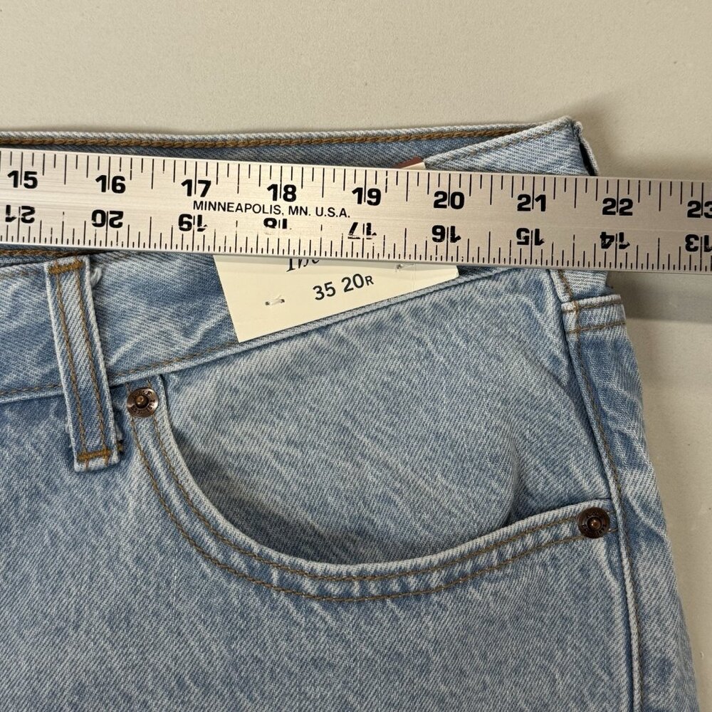 Abercrombie Fitch The Loose Jeans Women 35/20R High Rise Distressed Light Wash - Picture 8 of 12